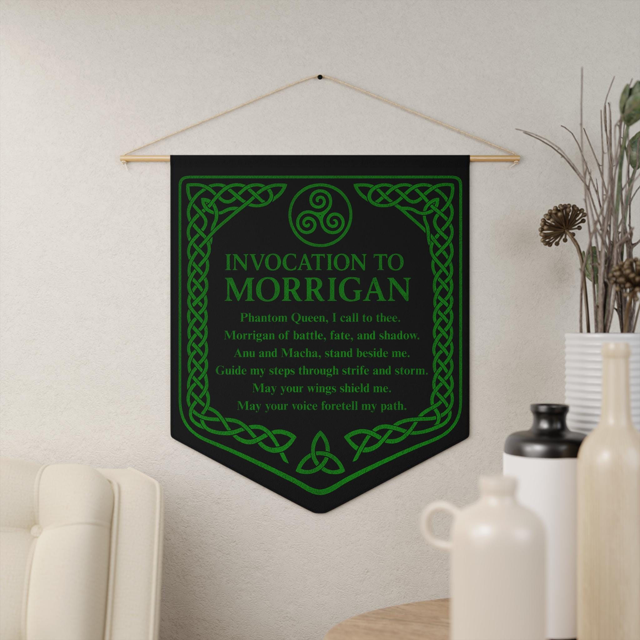 Invocation to Morrigan Wall Decor, Celtic Goddess Decor, Phantom Queen ...