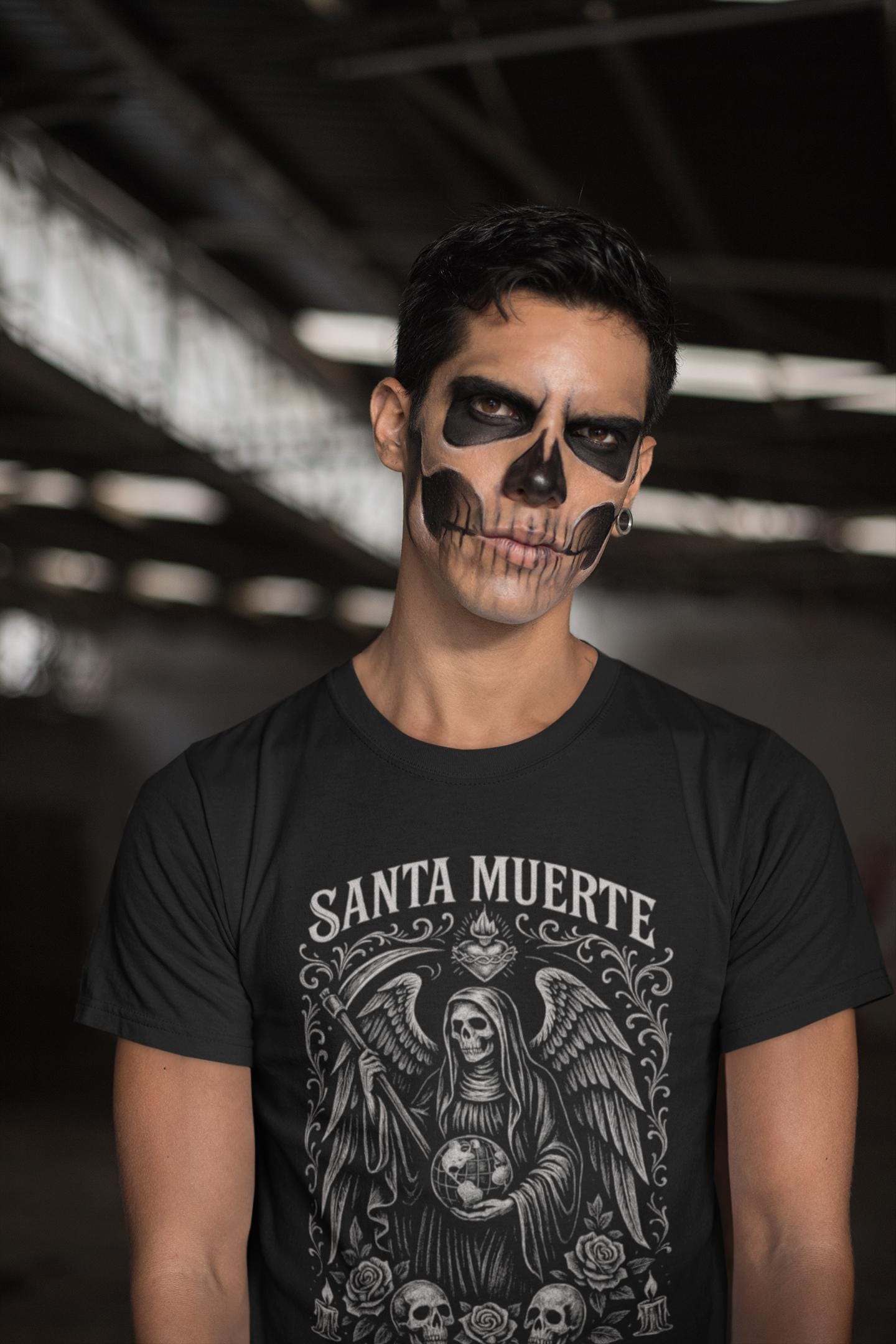 ROMWE Goth Camiseta Oversize De Estilo Gótico Con Gran Estampado De