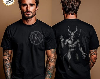 Satan Sigil T-Shirt Gothic Gift Idea, Occult Shirt, Satanic Symbol Tee | Left-Hand Path Gift for Metalheads & Witchy Aesthetic, Baphomet Tee
