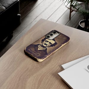 Edgar Allen Poe Phone Case With Quote Vintage Phone Case Gothic Phone Case Literary Gift Samsung S24 & All Models Book Lovers Phone Cover
