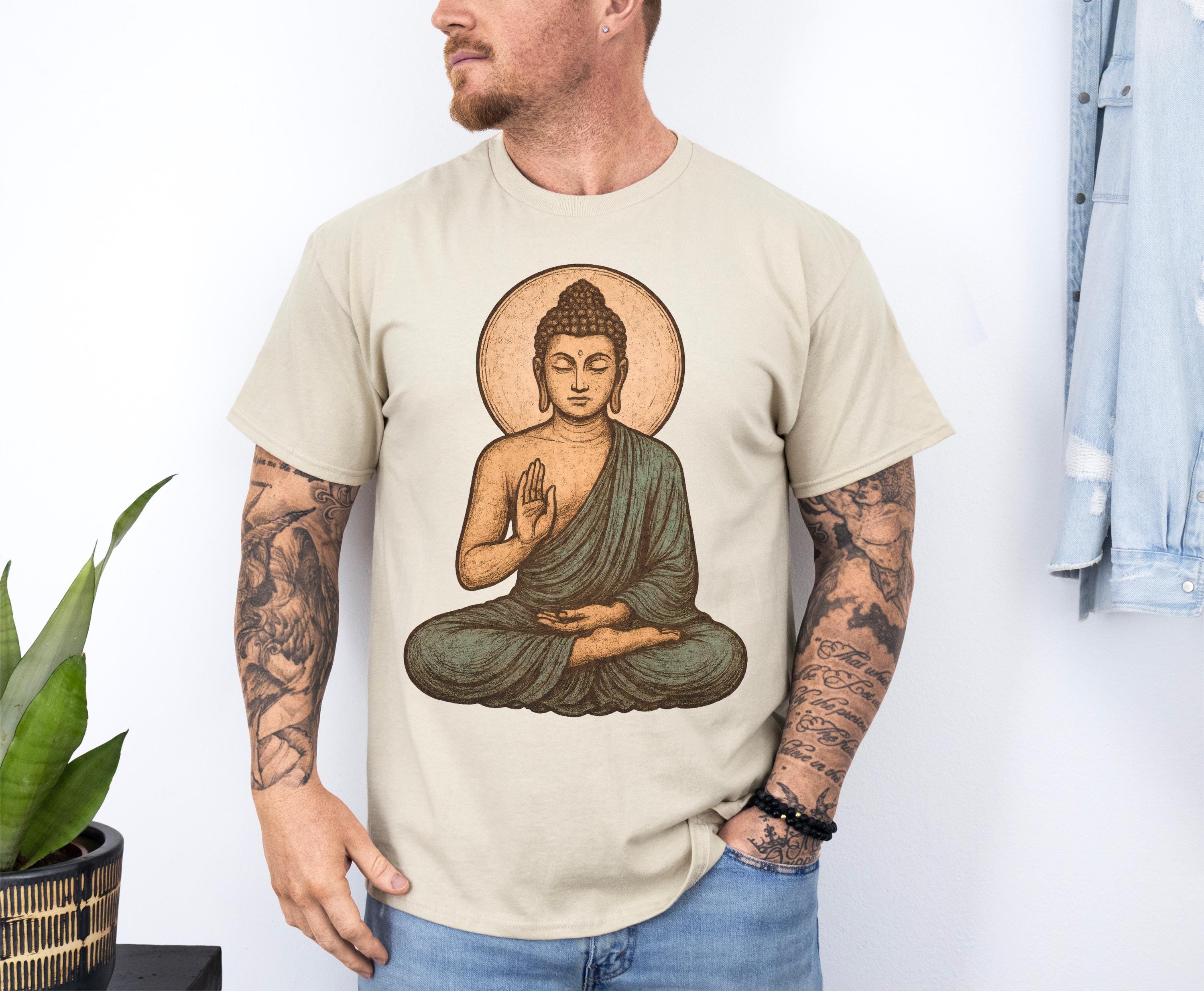 Buddha T-shirt Vintage Meditation Graphic | Spiritual Zen Shirt