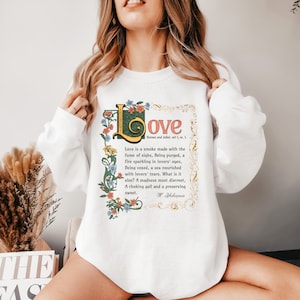Romeo and Juliet by Shakespeare Love Poem Sweatshirt, Romantic Love Gift, Poetry Sweatshirt, Shakespeare Sweatshirt, Valentines Gift for Her