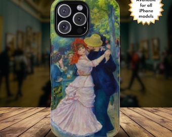 Dance at Bougival by Pierre-Auguste Renoir iPhone Case Art Lovers Gift, Famous Painting All iPhone Models Fine Art Phone Cover