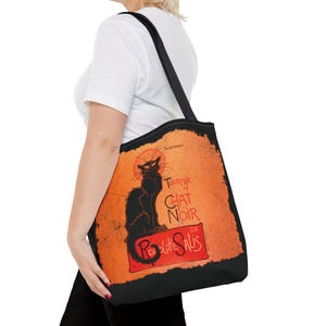 Le Chat Noir Vintage Tote Bag Poster, French Poster Paris Bag, Théophile Alexandre Steinlen Black Cat Bag, Bohemian Tote Bag gift for Her