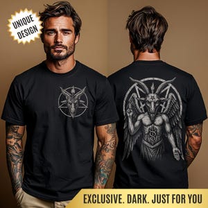 Baphomet Goat Satanic T-Shirt Gothic Gift, Occult Pentagram Design, Dark Gothic Heavy Metal Tee, Black Magic Demon Shirt, Witchy Gift