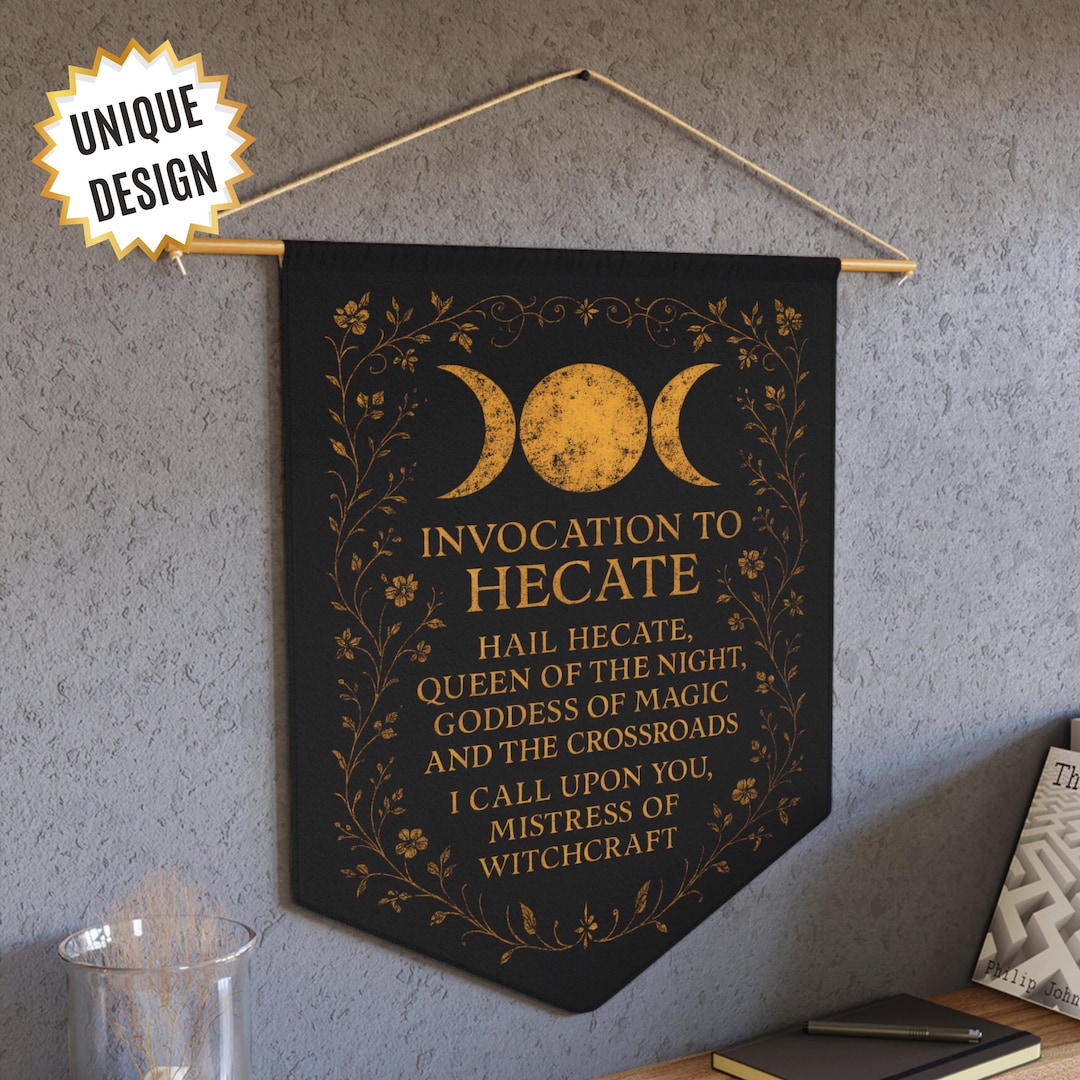 Hecate Invocation Wall Decor Triple Goddess Witchy Decor Occult Altar ...
