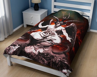 Skull Satanic Pentagram Demon Virgin Nun Goat Blanket-satanic