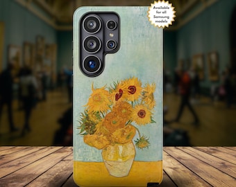 Van Gogh Sunflowers Samsung Phone Case: Fine Art Famous Painting Samsung Galaxy Cover All Models, Gift for Art Lovers