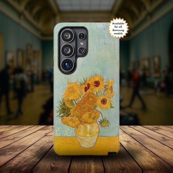 Van Gogh Sunflowers Samsung Phone Case: Fine Art Famous Painting Samsung Galaxy Cover All Models, Gift for Art Lovers