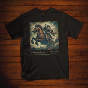 Genghis Khan Shirt Famous Quote T-Shirt &quot;I am the punishment of God&quot; Historical Warrior T-shirt Gift for Him Conqueror Shirt Leader Quote