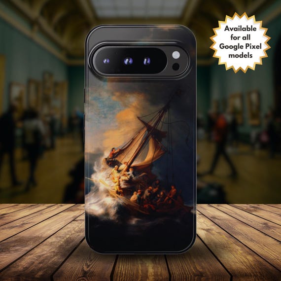 Rembrandt The Storm on the Sea of Galilee Google Pixel Phone Case: Fine Art Painting All Google Pixel Models Covers, Gift for Art Lovers Rembrandt The Storm on the Sea of Galilee Google Pixel Phone Case: Fine Art Painting All Google Pixel Models Covers, Gift for Art Lovers