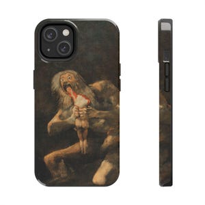 Saturn Devouring His Son by Francisco Goya Art iPhone Case, All iPhone Models Air Plus Pro Max & More Macabre Art Romanticism Painting image 9