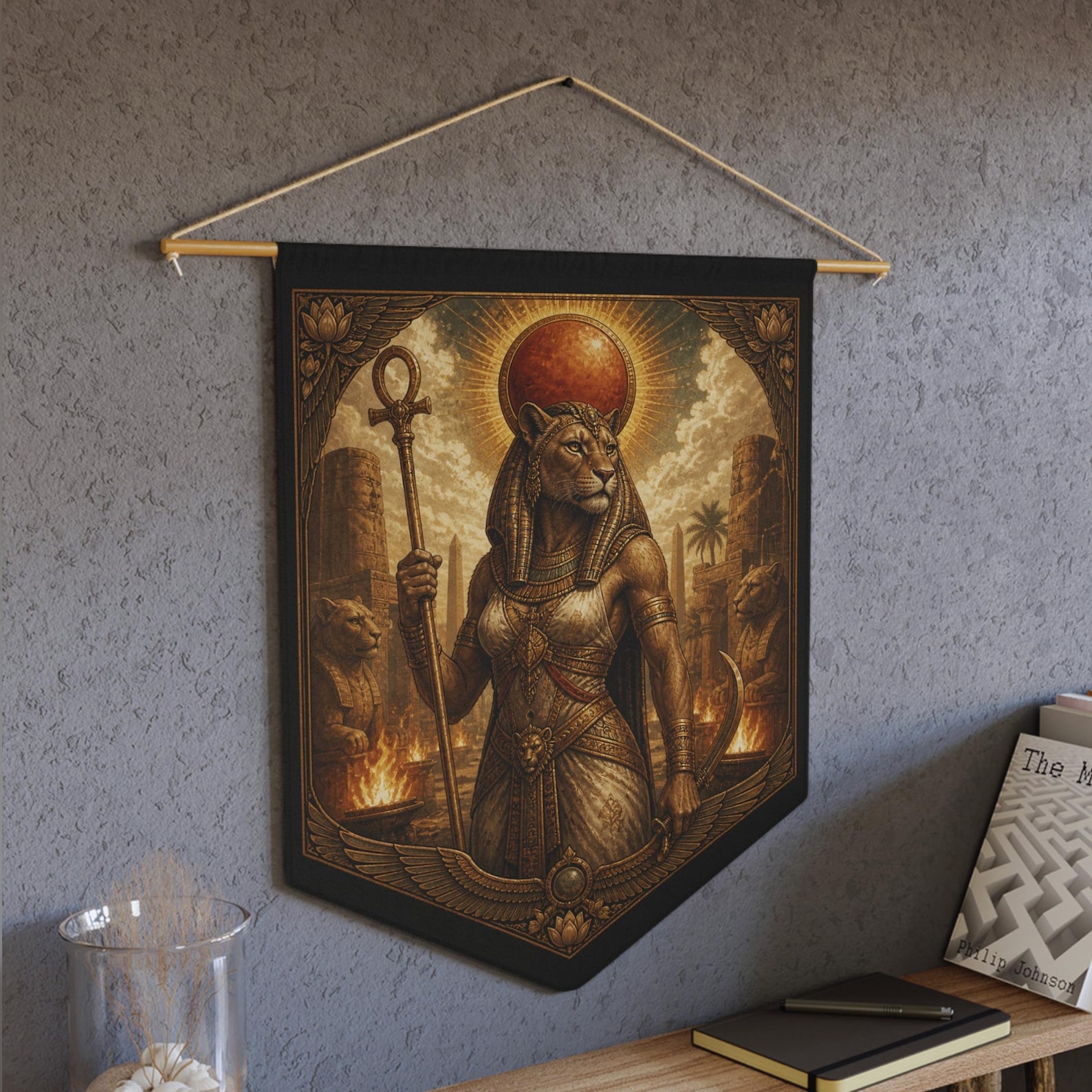 Sekhmet Goddess Wall Decor: Egyptian Lioness Goddess Decor | Dark ...