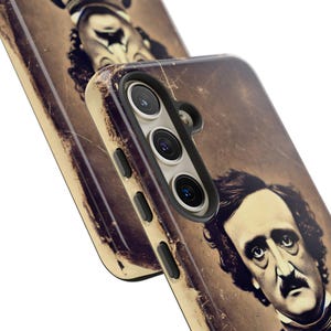 Edgar Allen Poe Phone Case With Quote Vintage Phone Case Gothic Phone Case Literary Gift Samsung S24 & All Models Book Lovers Phone Cover