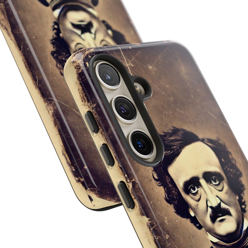 Edgar Allen Poe Phone Case With Quote Vintage Phone Case Gothic Phone Case Literary Gift Samsung S24 & All Models Book Lovers Phone Cover