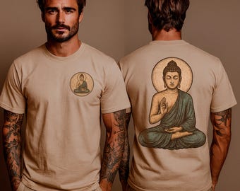 Buddha T-Shirt Spiritual Mindfulness Design | Zen Meditation Tee | Yoga Lifestyle Apparel | Gift for Buddhists, Yogis & Seekers of Peace
