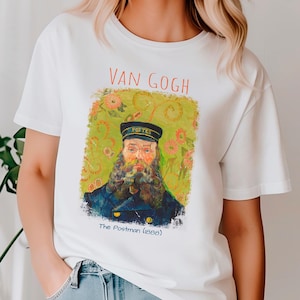 Camiseta El cartero Joseph Roulin (1888) de Vincent van Gogh, pintura famosa de bellas artes, regalo para amantes del arte, ropa de estilo boho