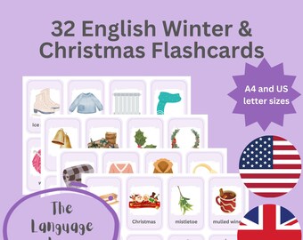 Winter & Christmas Flashcards | English Language Learning (PDF)