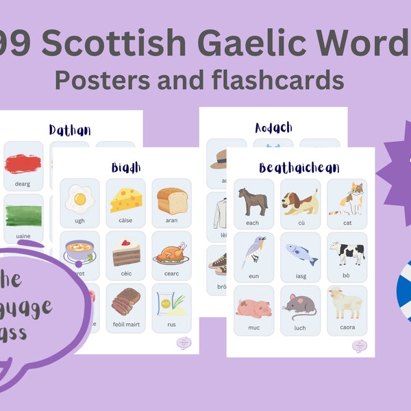 99 Scottish Gaelic Words | Scottish Gaelic Vocabulary | Gaelic Flashcards | Ag Ionnsachadh Gàidhlig | Gàidhlig