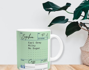 Custom Prescription Mug Gift for Doctor, Personalised Name Prescription Gift For Mum, Leaving Gift, Coffee Mug For Him, Mug For Pharmacist
