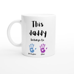 Dad Gift Personalised Mugs Dad Belongs To Dad Funny Mug Personalised Father&#39;s Day Present Gift For Dad Birthday Present Coffee Mug
