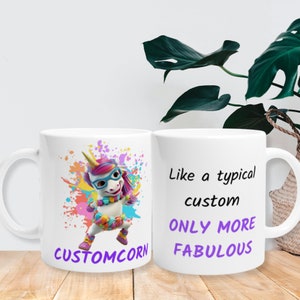 Funny Unicorn Mug Personalised for WORK Funny Mug Add Job Personalised Unicorn Leaving Mug for WORK Gift for Retirement Unicorn Coffee Mug