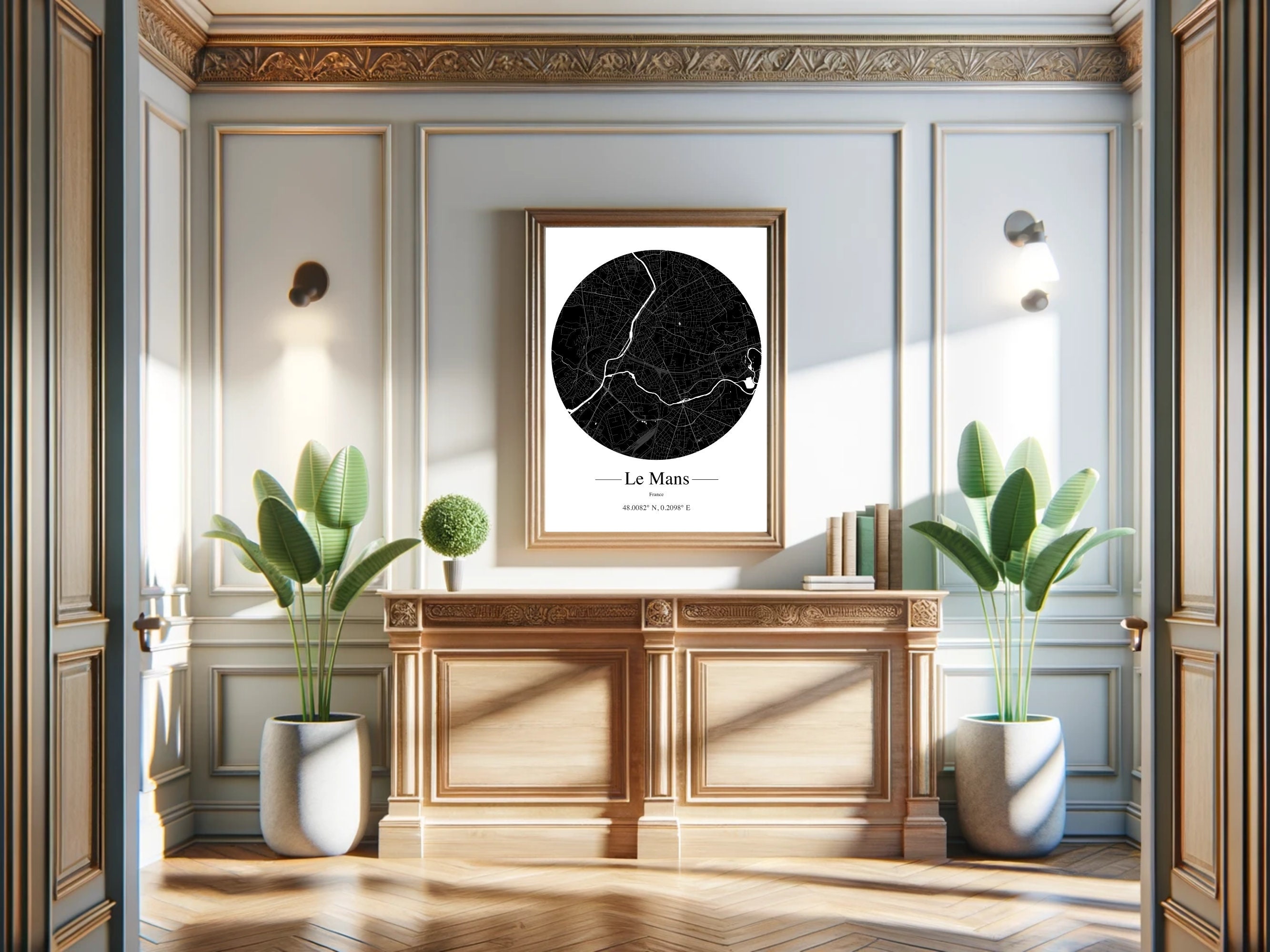 Le Mans Map Wall Decor Printable Map Decor Town Map Gift New Home Gift ...