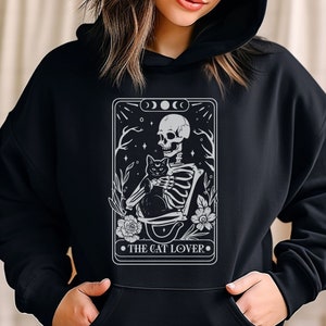 Cat Sweatshirts Christmas Gift For Cat Lover, Cat Lover Gift, Tarot Card Cat Shirt, Cat Pullover, Cat Mom Gifts, Cat Lovers Hoodie, Black Cat Gifts Adult Clothing, Cat Lovers Adult Clothing, Cat Lovers Shit, Gifts For Black Cat Lovers