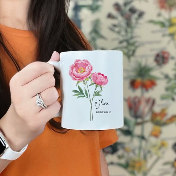 thumbnail image 2 of Set Of 6 - Personalzed Brdesmad Coffee Mug Gfts W/Free 2 of 10