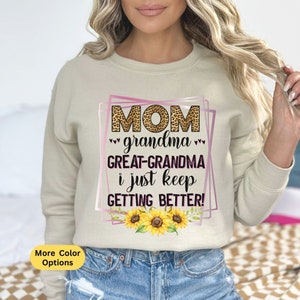 Great Grandma Sweatshirt Great Grandma Gift, Great Grandma Sweatshirt Pregnancy Announcement, Gift For Great Grandma, Mothers Day Gift