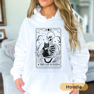 Cat Sweatshirts Christmas Gift For Cat Lover, Cat Lover Gift, Tarot Card Cat Shirt, Cat Pullover, Cat Mom Gifts, Cat Lovers Hoodie, Black Cat Gifts Adult Clothing, Cat Lovers Adult Clothing, Cat Lovers Shit, Gifts For Black Cat Lovers