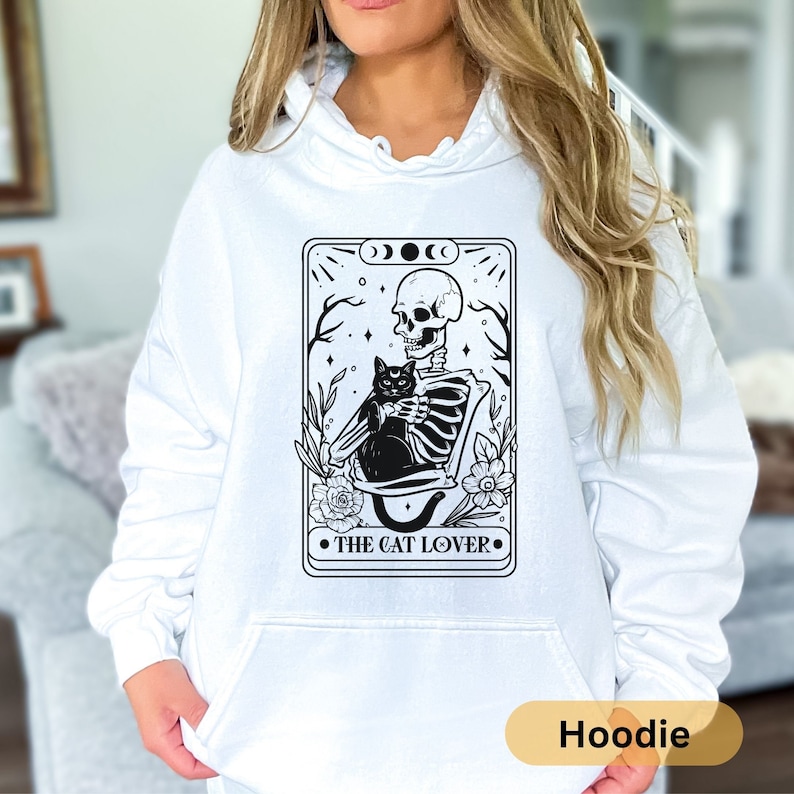 Cat Sweatshirts Christmas Gift For Cat Lover, Cat Lover Gift, Tarot Card Cat Shirt, Cat Pullover, Cat Mom Gifts, Cat Lovers Hoodie, Black Cat Gifts Adult Clothing, Cat Lovers Adult Clothing, Cat Lovers Shit, Gifts For Black Cat Lovers