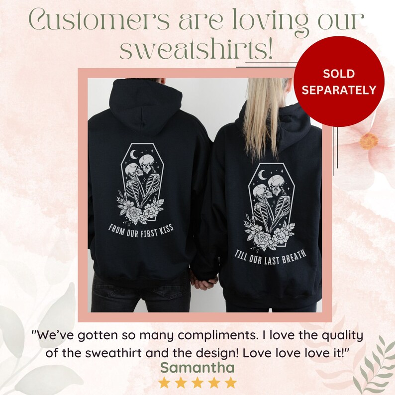 Matching Couple Shirt, Anniversary Gift For Wife, Honeymoon Shirt, Skeleton Newlywed Sweatshirt, Couple Skeleton Hoodie, Unique Wedding Gift, Couple Valentines Shirt, Valentines Day Gift
