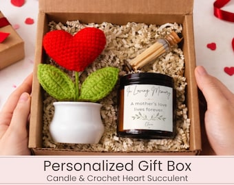 Loss of Mother Gift, Sympathy Gift for Loss of Mom, Personalized Memorial Candle Gift, Bereavement Gift Box, In Loving Memory