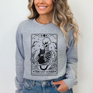 Cat Sweatshirts Christmas Gift For Cat Lover, Cat Lover Gift, Tarot Card Cat Shirt, Cat Pullover, Cat Mom Gifts, Cat Lovers Hoodie, Black Cat Gifts Adult Clothing, Cat Lovers Adult Clothing, Cat Lovers Shit, Gifts For Black Cat Lovers