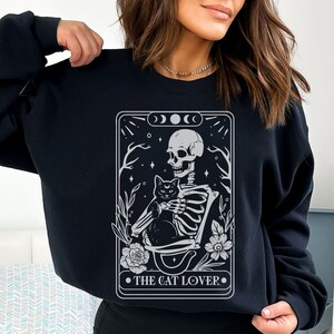 Cat Sweatshirts Christmas Gift For Cat Lover, Cat Lover Gift, Tarot Card Cat Shirt, Cat Pullover, Cat Mom Gifts, Cat Lovers Hoodie, Black Cat Gifts Adult Clothing, Cat Lovers Adult Clothing, Cat Lovers Shit, Gifts For Black Cat Lovers