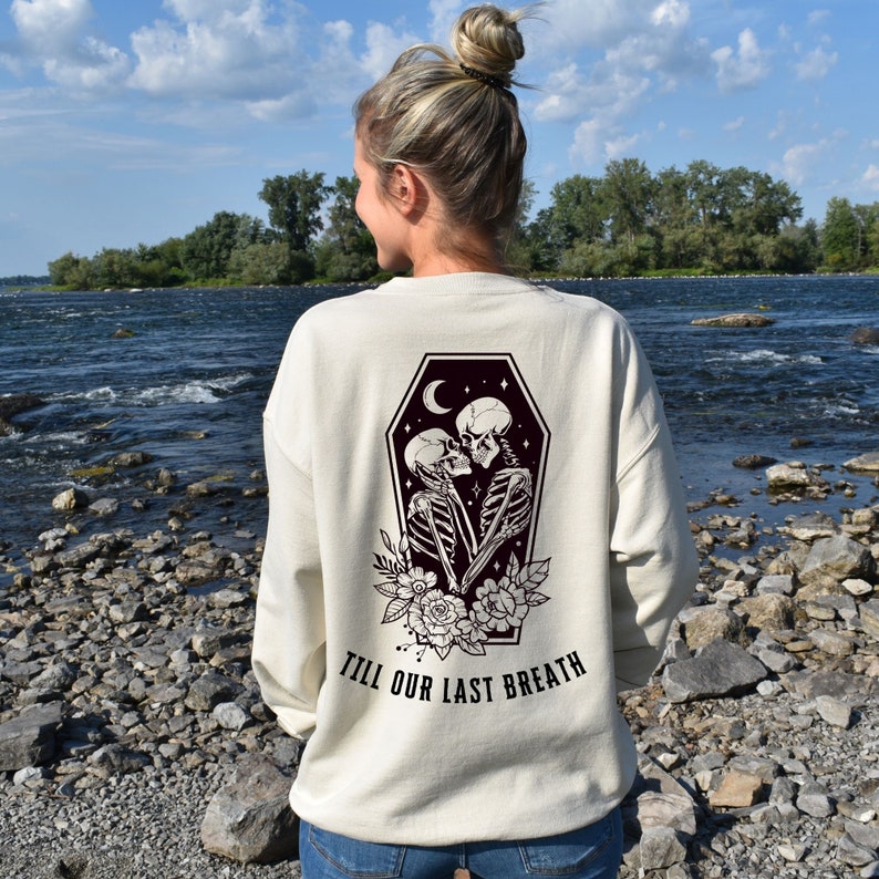 Matching Couple Shirt, Anniversary Gift For Wife, Honeymoon Shirt, Skeleton Newlywed Sweatshirt, Couple Skeleton Hoodie, Unique Wedding Gift, Couple Valentines Shirt, Valentines Day Gift