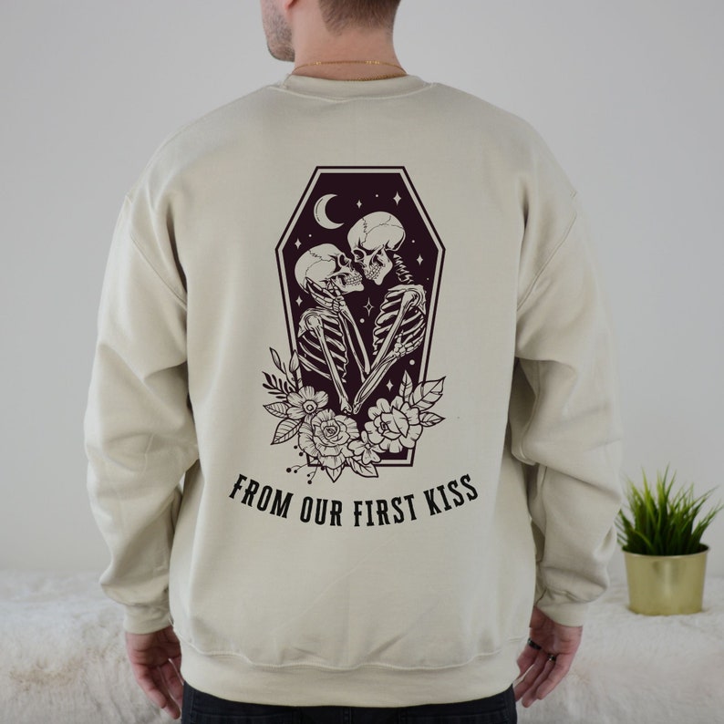 Matching Couple Shirt, Anniversary Gift For Wife, Honeymoon Shirt, Skeleton Newlywed Sweatshirt, Couple Skeleton Hoodie, Unique Wedding Gift, Couple Valentines Shirt, Valentines Day Gift
