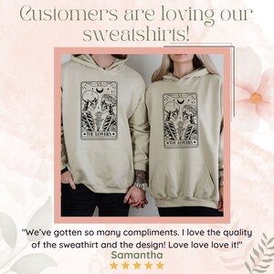 The Lovers Tarot Sweatshirt Engagement Gift, Matching Couple Shirt, Honeymoon Shirt, Tarot Sweatshirt Newlywed Shirt, Couple Skeleton Hoodie, Birthday Gift For Wife, Birthday Gift For Girlfriend, Wedding Gift for Couple, Anniversary Sweatshirt