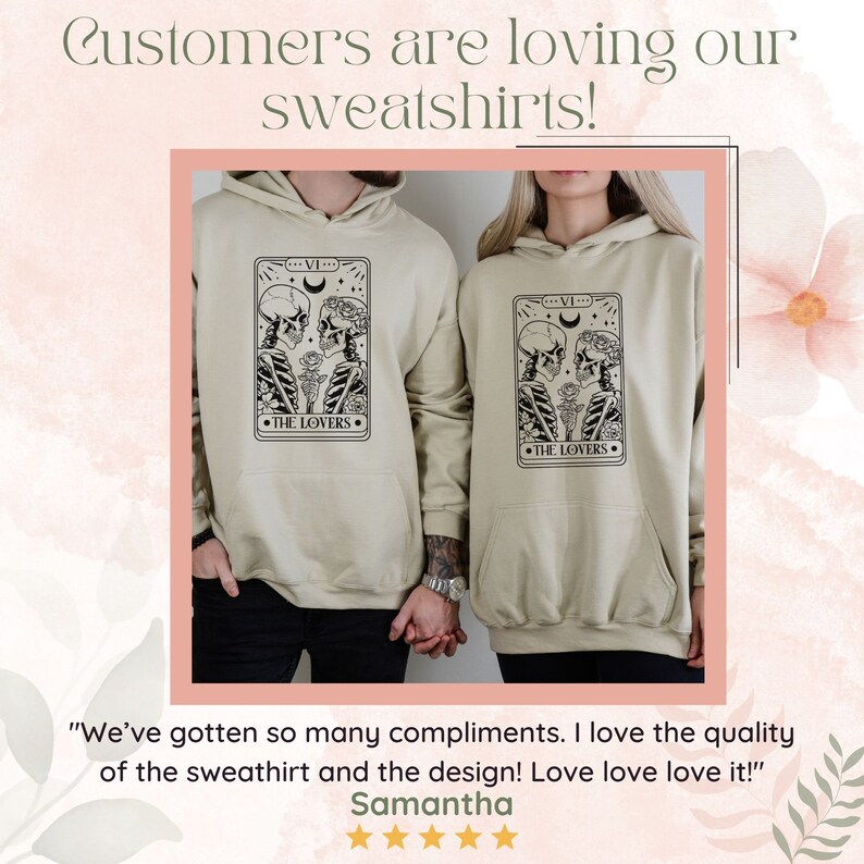 The Lovers Tarot Sweatshirt Engagement Gift, Matching Couple Shirt, Honeymoon Shirt, Tarot Sweatshirt Newlywed Shirt, Couple Skeleton Hoodie, Birthday Gift For Wife, Birthday Gift For Girlfriend, Wedding Gift for Couple, Anniversary Sweatshirt