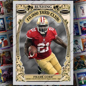 Frank Gore 10.000 Yard Club Custom Trading Card - 49ers Running Back All Time Geweldig