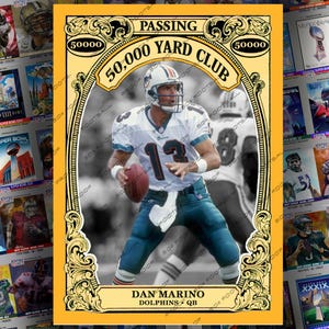 Dan Marino 50.000 Yard Club benutzerdefinierte Sammelkarte - Miami Dolphins Hall of Fame Quarterback