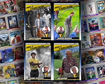 Happy Gilmore Golf Legends ACEO Card Set: Sandler, McGavin, Peterson, Barker