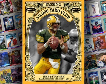 Brett Favre 50,000 Yard Club Custom Trading Card