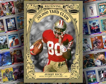 Jerry Rice 20,000 Yard Club Custom Trading Card: 49ers HOF