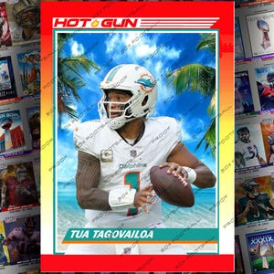 Tua Tagovailoa Miami Dolphins Alabama Crimson Tide Quarterback HOT GUN Kundenspezifische Sammelkarte
