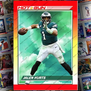 Jalen Hurts Philadelphia Eagles Alabama Crimson Tide Quarterback HOT GUN Cartão de troca personalizado