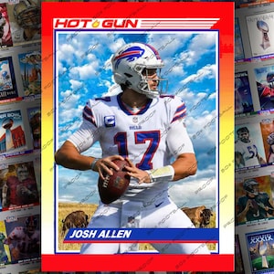 Josh Allen Buffalo Bills Wyoming Cowboys Quarterback HOT GUN Custom Trading Card Bills Mafia