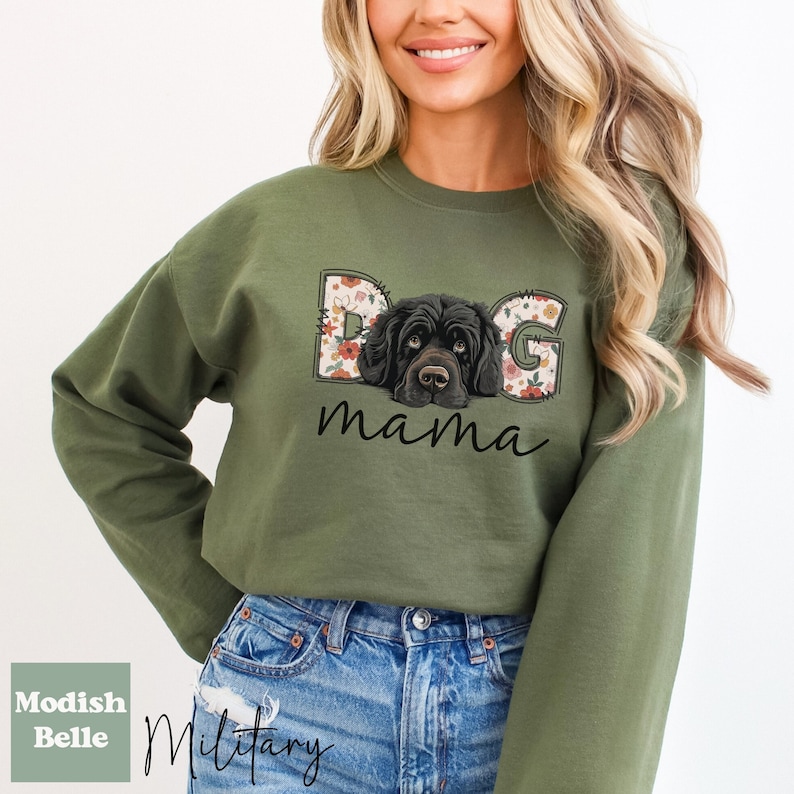 Dog Mama Sweatshirt, Newfoundland Dog Mom Sweatshirt for Women, Dog Mom Gift, Dog Mama Sweater