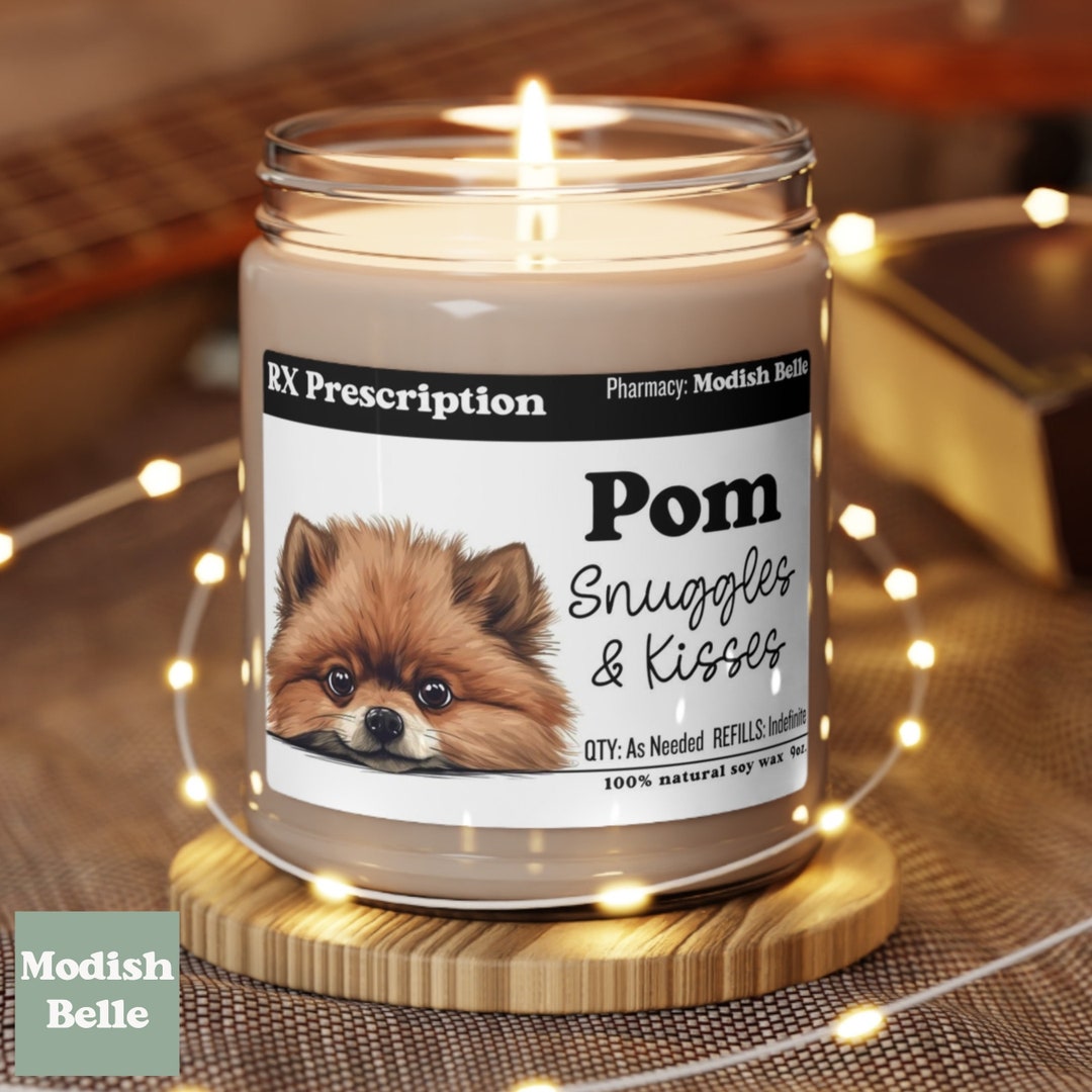 Pomeranian Dog Candle, Funny Dog Candle for Pet Owner, Pomeranian Dog Gifts, Smells Like Candle